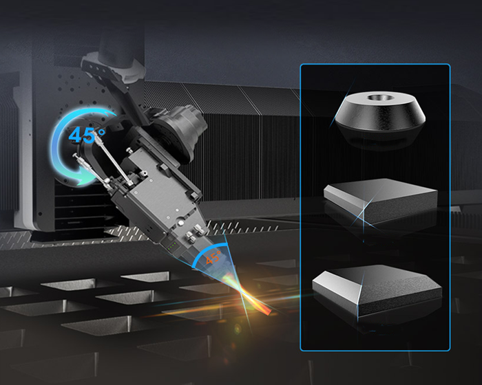 Supports 0-45° bevel cutting