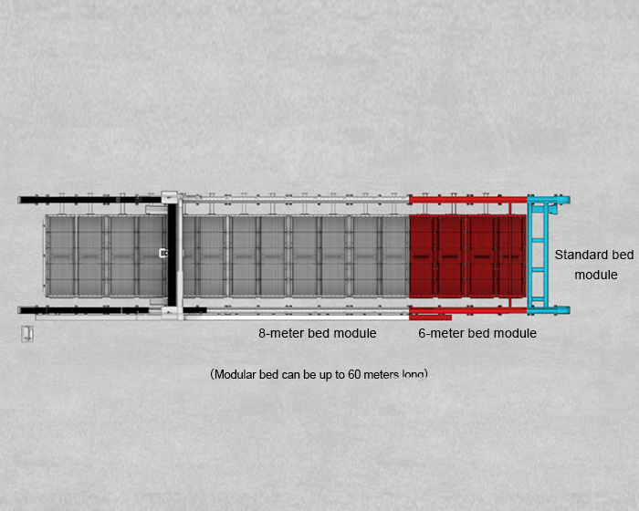 Separate platform and bed design