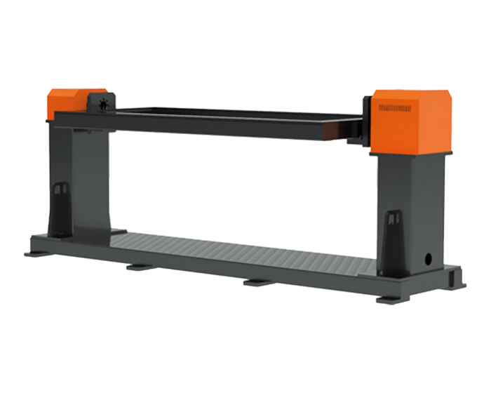 Single axis double support turning bench